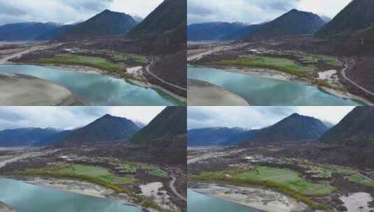 4K航拍西藏雅鲁藏布江3高清在线视频素材下载