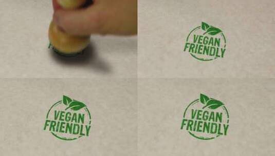 素食友好邮票和盖章高清在线视频素材下载