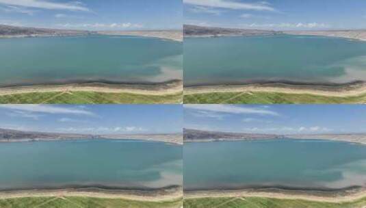 新疆伊犁特克斯河湖泊恰甫其海高清在线视频素材下载
