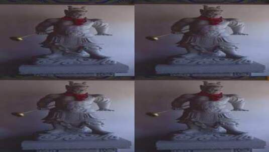 寺庙护法雕像4K视频素材高清在线视频素材下载