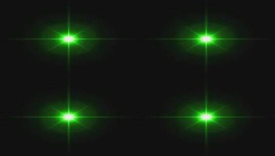 绿色星星 闪耀发光 闪亮光斑高清在线视频素材下载