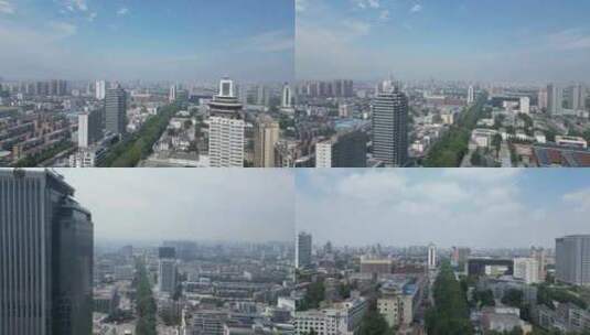 山东淄博城市建设淄博地标建筑航拍高清在线视频素材下载