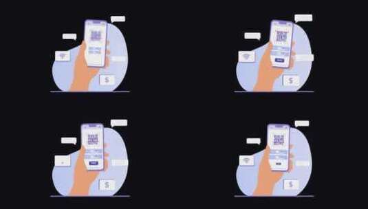 智能手机在手动画场景高清在线视频素材下载