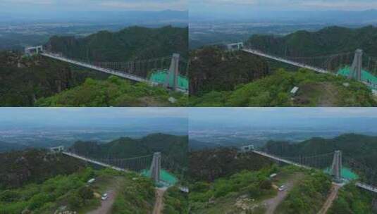 航拍浙江台州市天台山风景区大瀑布琼台景区高清在线视频素材下载