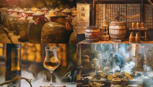 中国古代百年酿酒技艺 精品白酒宣传广告片高清在线视频素材下载