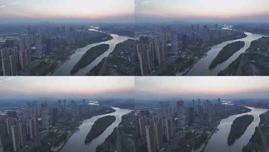 中国广东省佛山市佛山新城夜景高清在线视频素材下载