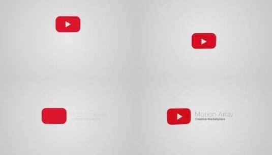 YouTube按钮logo显示素材AE模板高清AE视频素材下载