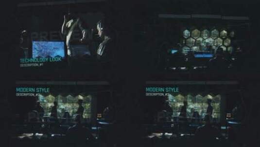 军队数字感电影片头展示AE模板高清AE视频素材下载