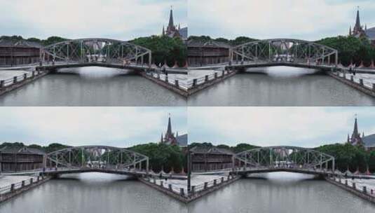 怀旧老上海外白渡桥高清在线视频素材下载