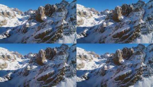 4K登峰登山高山雪山攀登冬季滑雪高清在线视频素材下载