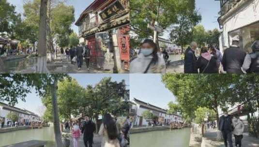 上海朱家角古镇自然人文风景高清在线视频素材下载