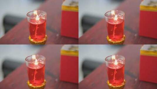 红色蜡烛传统香烛高清在线视频素材下载