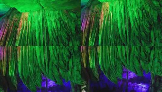 最美郴州万华岩溶洞地下河风光彩色钟乳石1高清在线视频素材下载