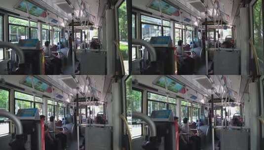 城市交通公交车高清在线视频素材下载