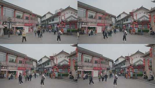无锡南禅寺步行街-运镜实拍高清在线视频素材下载