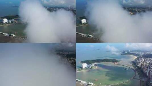 珠海日月贝的低云高清在线视频素材下载