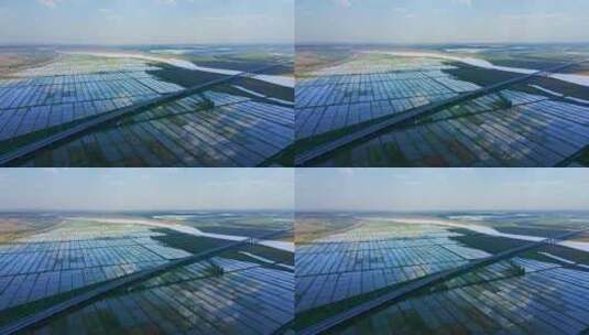 黄河平原水稻水田农业水利灌溉高清在线视频素材下载