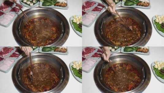 中国传统美食火锅高清在线视频素材下载