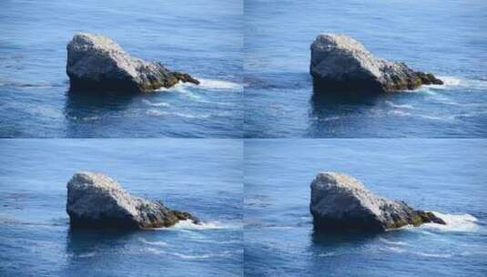 海浪撞击岩石高清在线视频素材下载