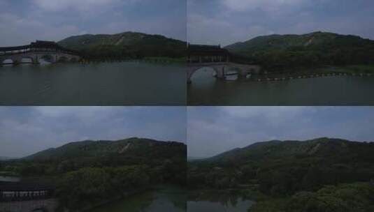 无锡长广溪湿地公园航拍高清在线视频素材下载