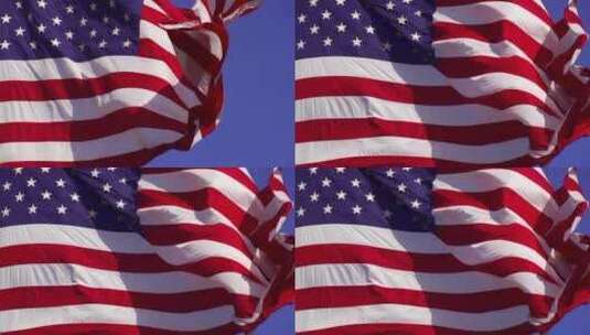 美国国旗飞舞的慢镜头高清在线视频素材下载