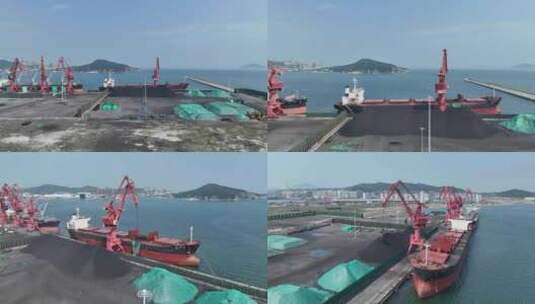 煤炭港口 港口码头高清在线视频素材下载