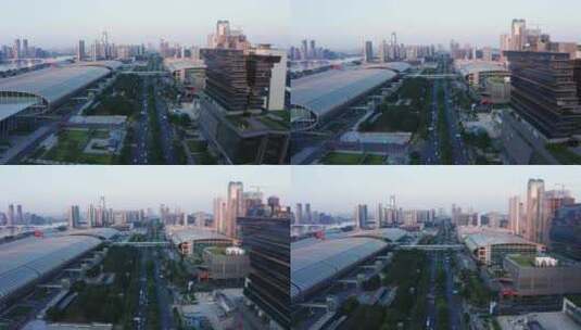 广州琶洲新港中路高清在线视频素材下载