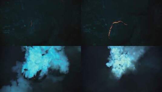 4K深海里的火山爆发高清在线视频素材下载