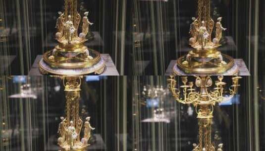 香港两依藏博物馆藏 维多利亚时期烛台高清在线视频素材下载