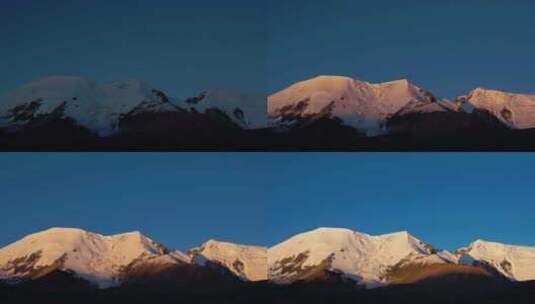 阿尼玛卿雪山的日出高清在线视频素材下载