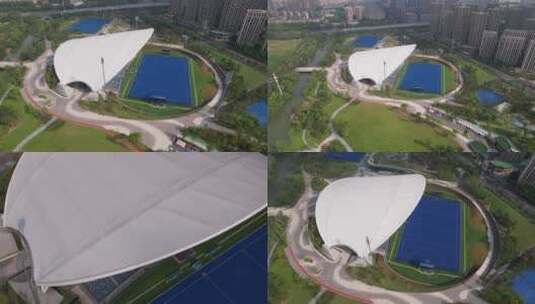 亚运会曲棍球场馆杭州亚运会大运河亚运公园高清在线视频素材下载