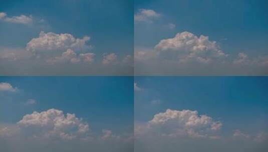蓝天白云 流动的云 时间变化高清在线视频素材下载
