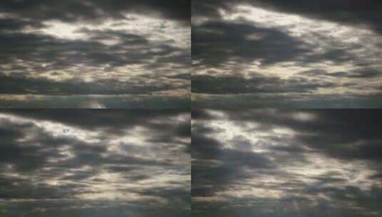 阳光透过云层天空之上延时高清在线视频素材下载
