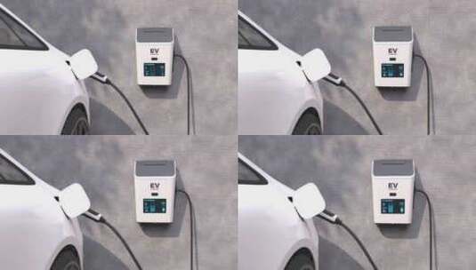 新能源汽车充电的概念动画高清在线视频素材下载