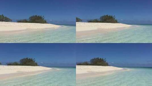  岛屿上的白色沙滩景观高清在线视频素材下载