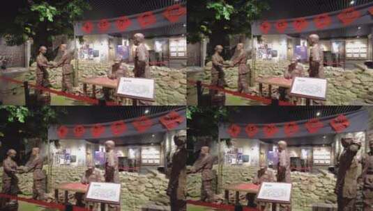 郴州汝城沙洲村半条被子故事纪念馆6高清在线视频素材下载