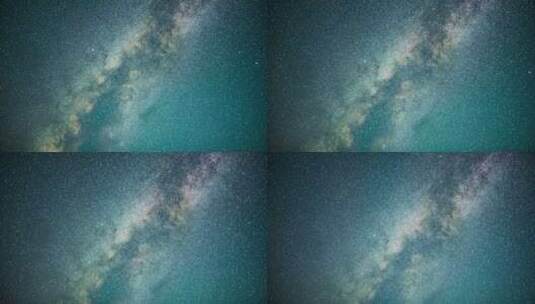 大佛岩夏季银河下降延时摄影高清在线视频素材下载