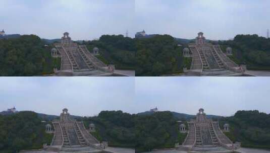 杭州天都公园航拍镜头高清在线视频素材下载