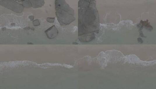 礁石滩海浪涌来 退潮 起潮 海岸线 沙滩高清在线视频素材下载