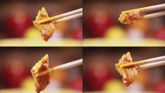吃鱼一筷子鱼肉高清在线视频素材下载
