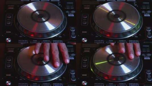 使用转盘的DJ高清在线视频素材下载