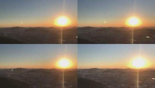 济南千佛山山顶日落、夕阳高清在线视频素材下载
