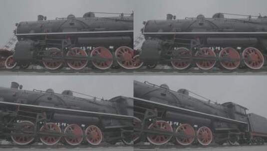 抗美援朝蒸汽机车LOG高清在线视频素材下载
