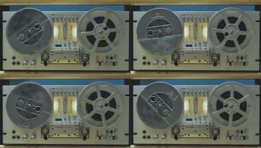 运动中的复古磁带录音机高清在线视频素材下载