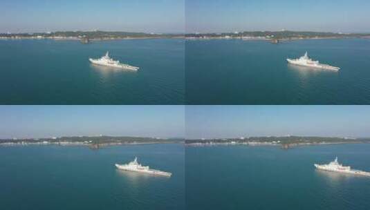 涠洲岛海边停泊的船只高清在线视频素材下载