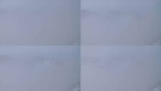 藏在云雾后的巴郎山雪地风景云雾缭绕高清在线视频素材下载
