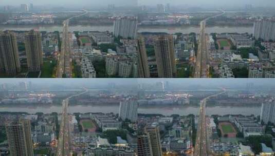 广州新光快速道路延时航拍高清在线视频素材下载