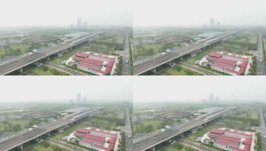 扬州高铁东站「航拍分镜10」20220705高清在线视频素材下载
