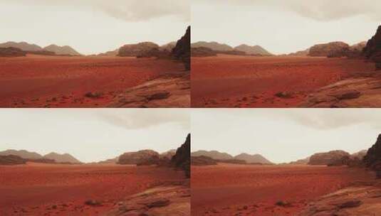 约旦的月亮峡谷火星地貌高清在线视频素材下载