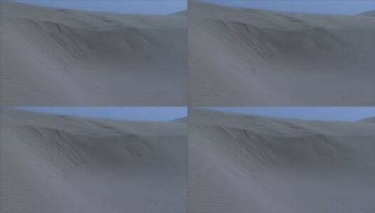 宁夏沙漠 沙丘 大风吹起风沙流动 近景高清在线视频素材下载